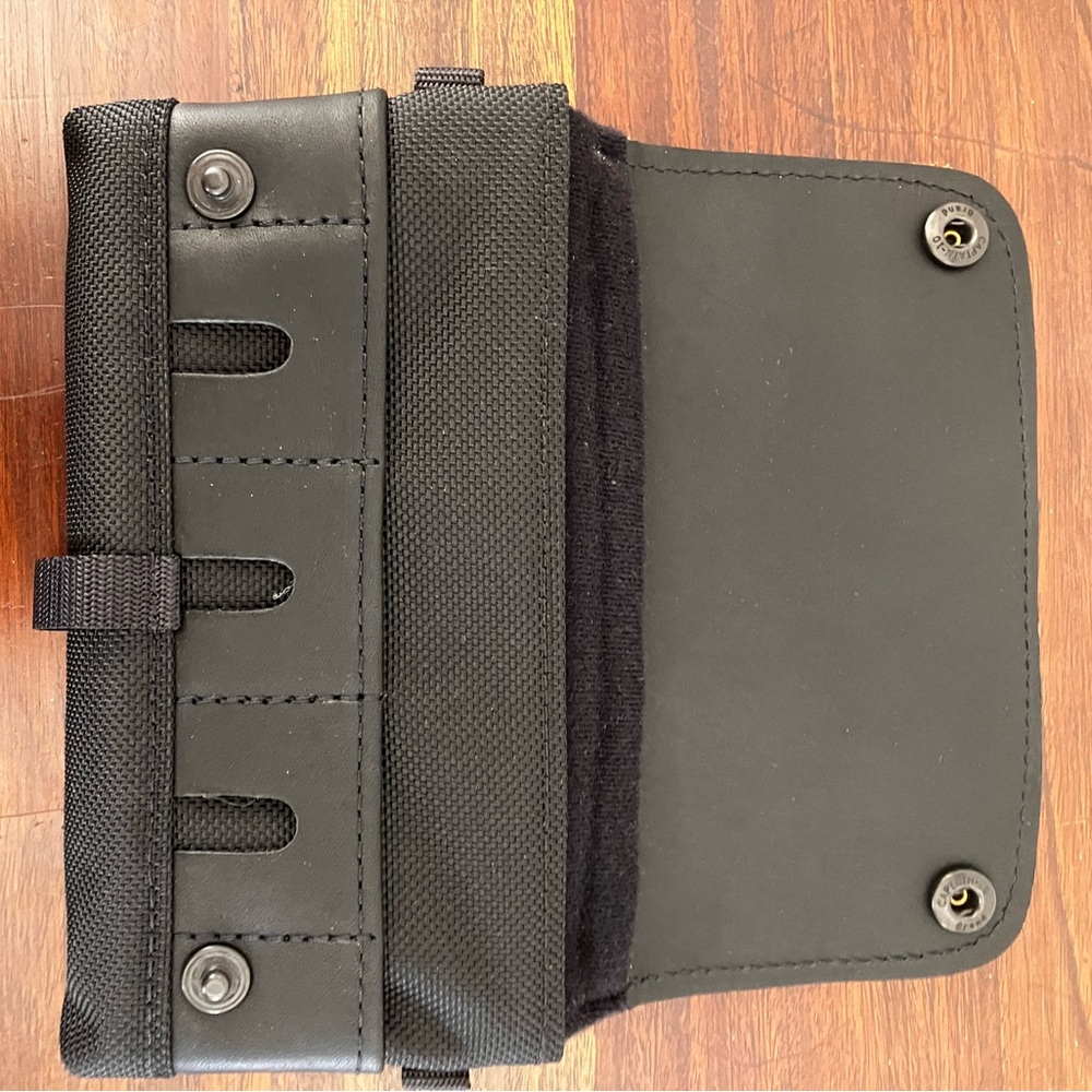 Waterfield Brown Leather & Black Canvas Nintendo Switch gaming Organizer - Picture 3 of 8